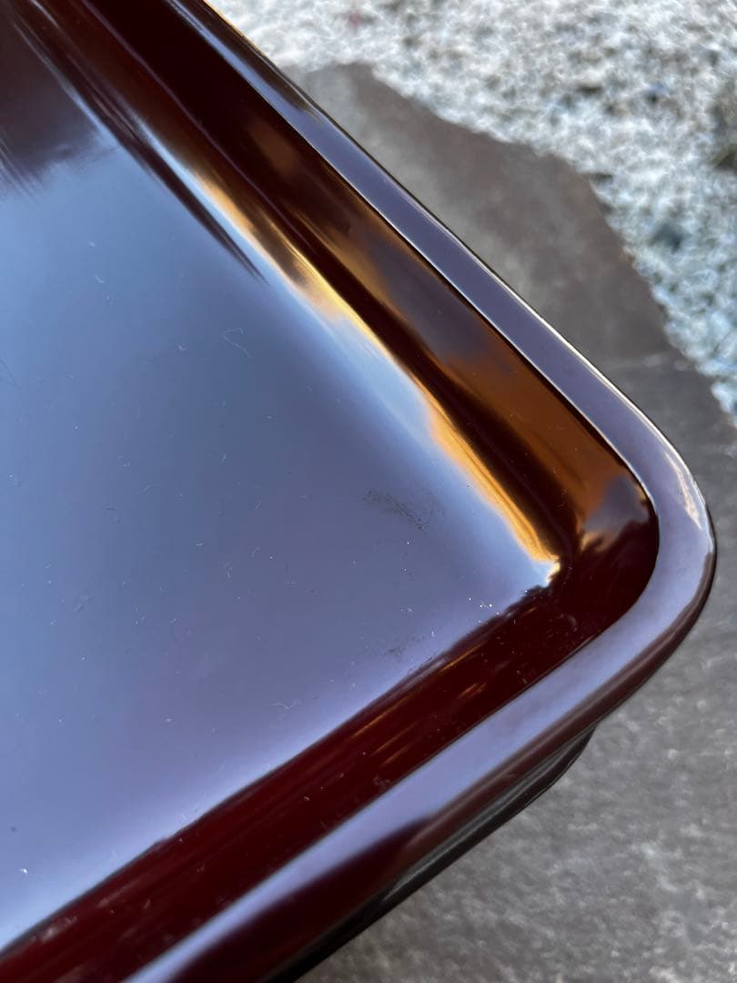 懐石膳　艶赤茶　漆塗　お膳　御膳台　脚付膳　脚付お膳　骨董品　アンティーク　②