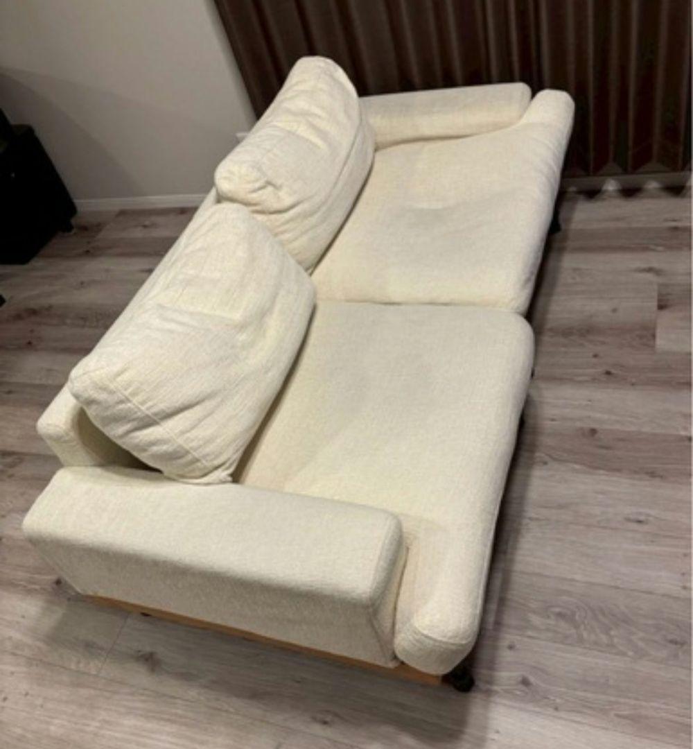 【送料込】Delos 2人掛けソファ グレー／180cm幅