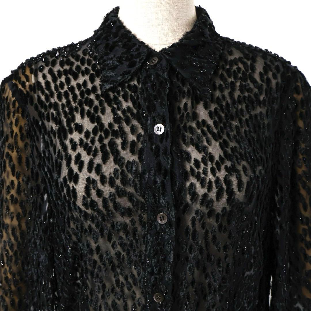 H4293◾️新品ドリスヴァンノッテン　シースルーロングシャツワンピース