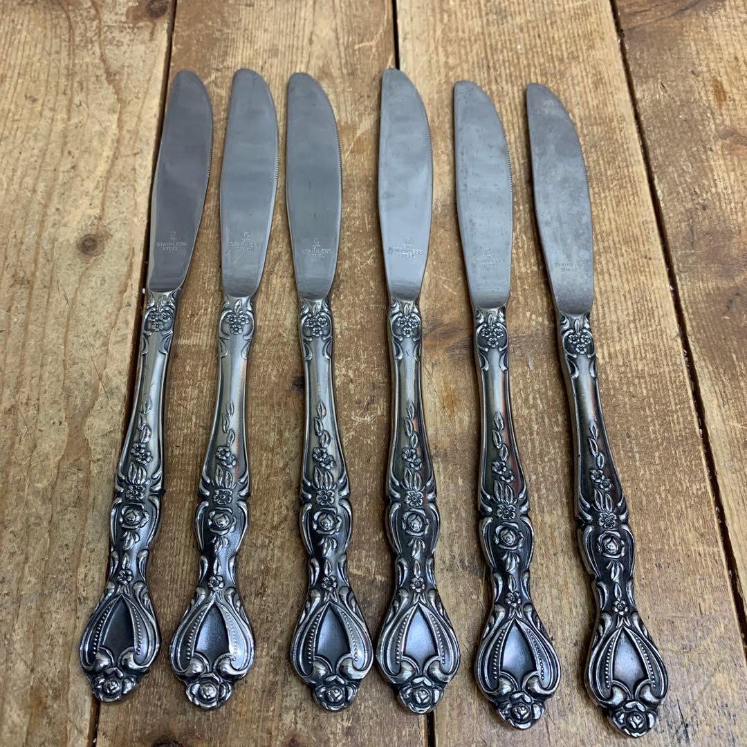 E-壁 【豪華21点セット】アンティーク調 カトラリーセット 彫刻装飾 シルバー