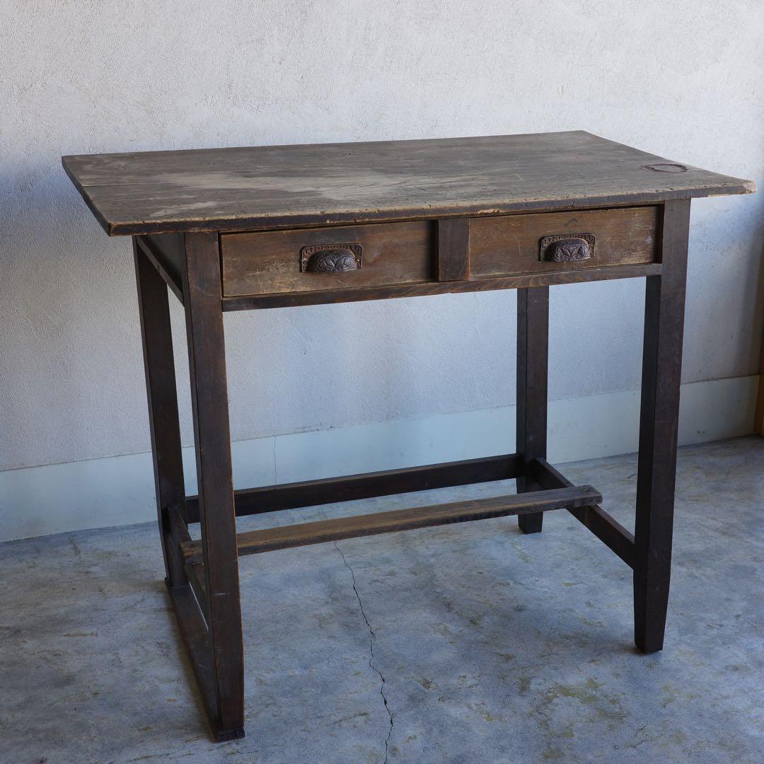 レトロな平机　展示台　作業台　ダイニングテーブル