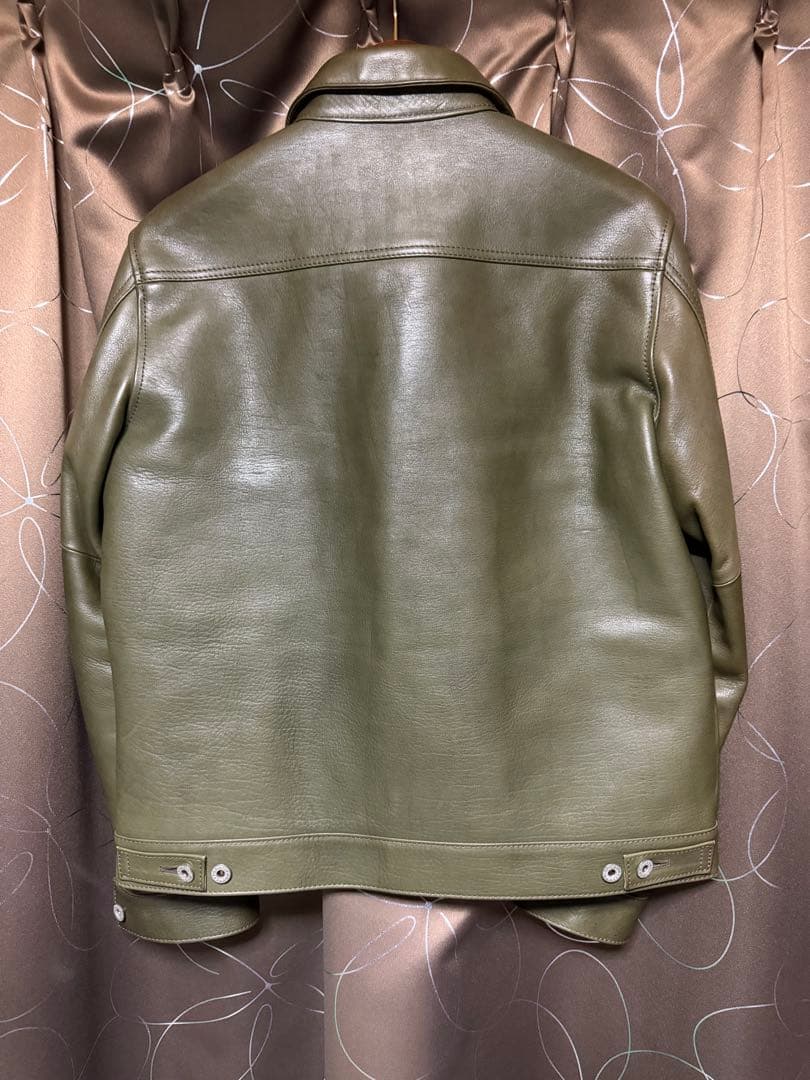 Y'2 LEATHER Gジャン2ndタイプ オリーブ サイズ40
