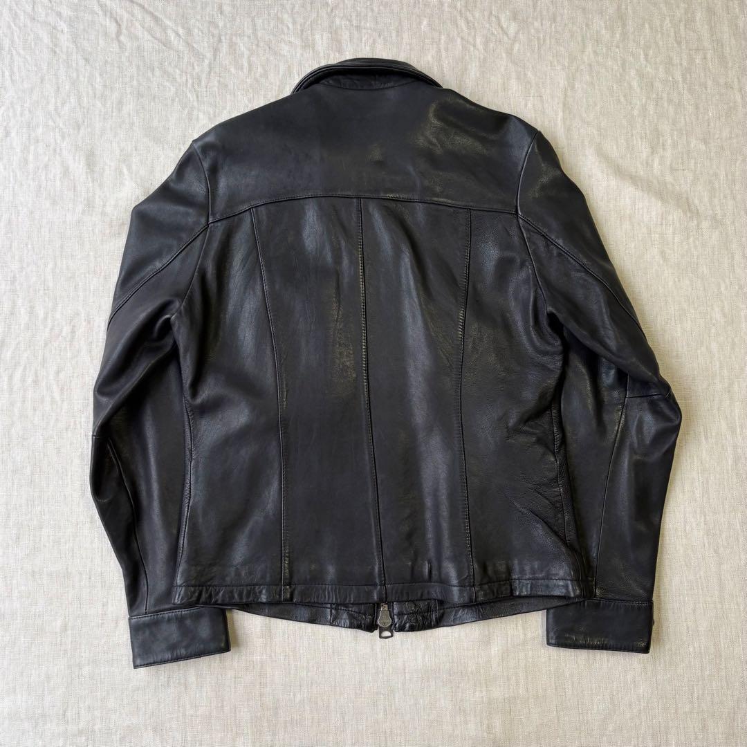 未使用 AVIREX ラムレザー シングルライダースジャケット 6161063