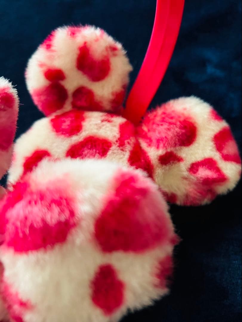 【即発送】ミニー　ヒョウ柄　耳当て　ピンク　ディズニー