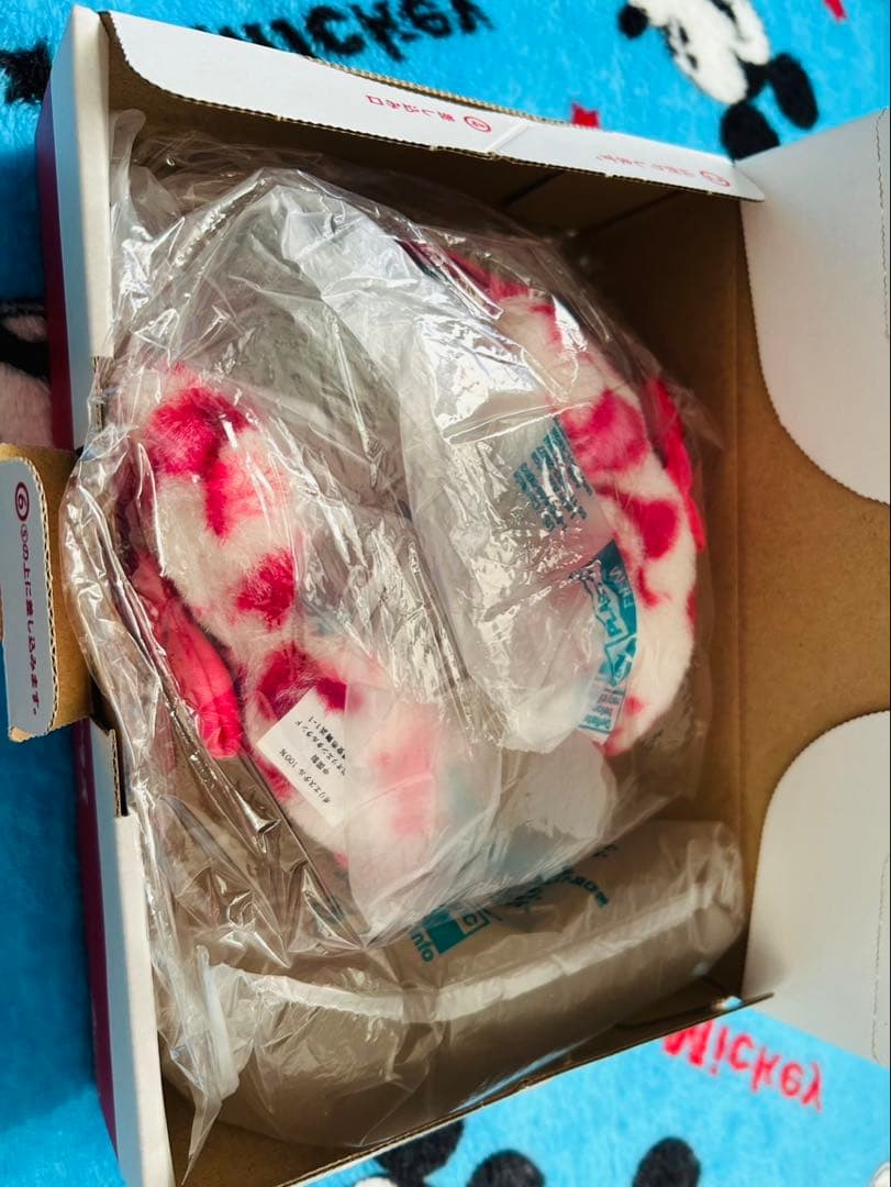 【即発送】ミニー　ヒョウ柄　耳当て　ピンク　ディズニー