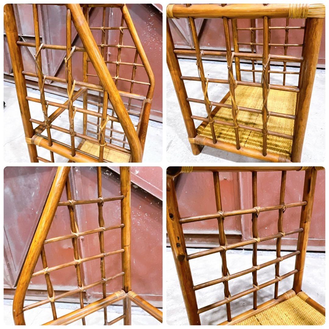 ヴィンテージ ラタン製 三段ラック