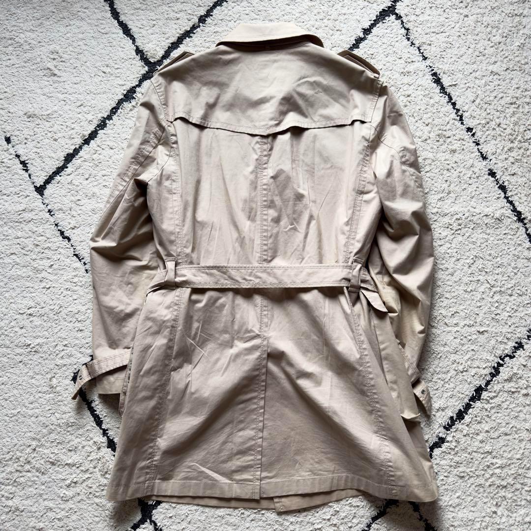 バーバリーブラックレーベル　トレンチコート　ベージュ　ノバチェック　ベルト　L