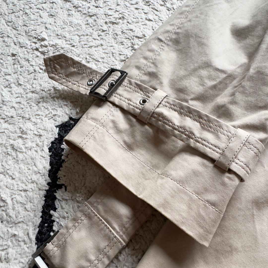 バーバリーブラックレーベル　トレンチコート　ベージュ　ノバチェック　ベルト　L