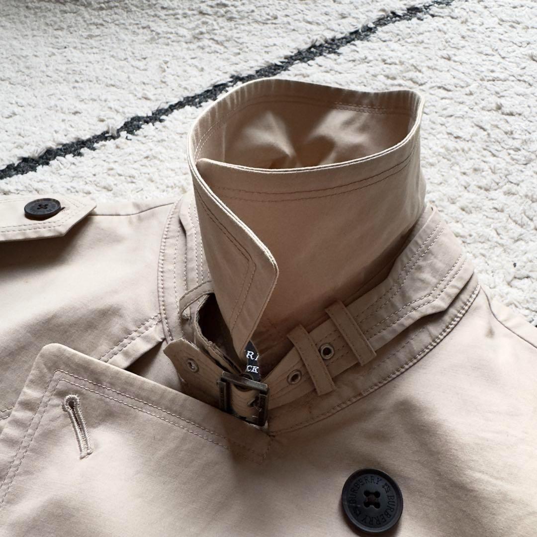 バーバリーブラックレーベル　トレンチコート　ベージュ　ノバチェック　ベルト　L