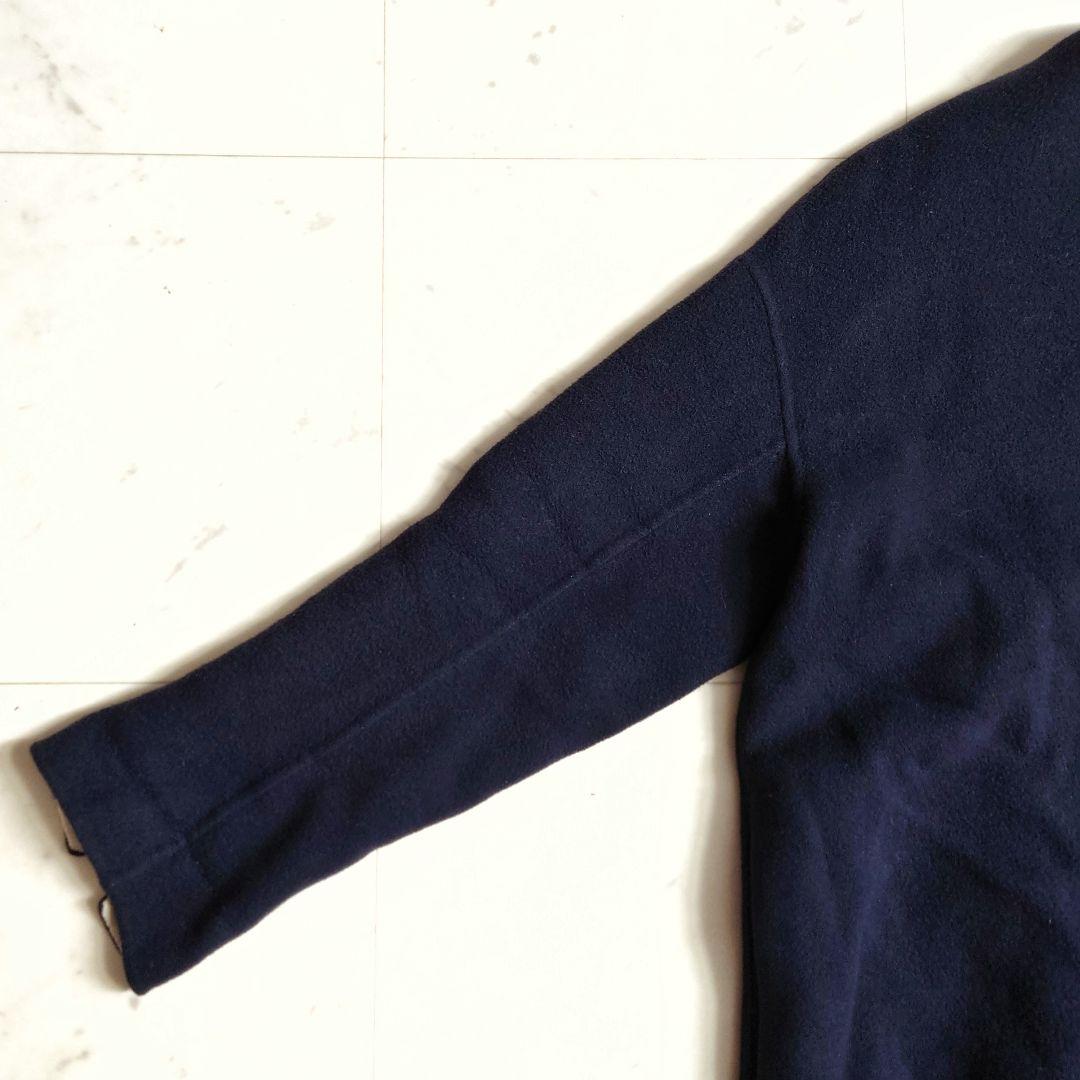 人気♪ エンフォルド ウール ノーカラー ロングリバーコート バックスリット