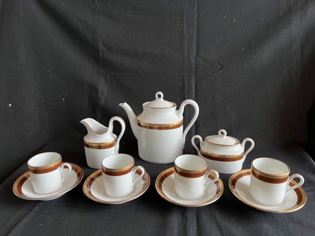 リチャードジノリ　パレルモブラウン　コーヒーセット