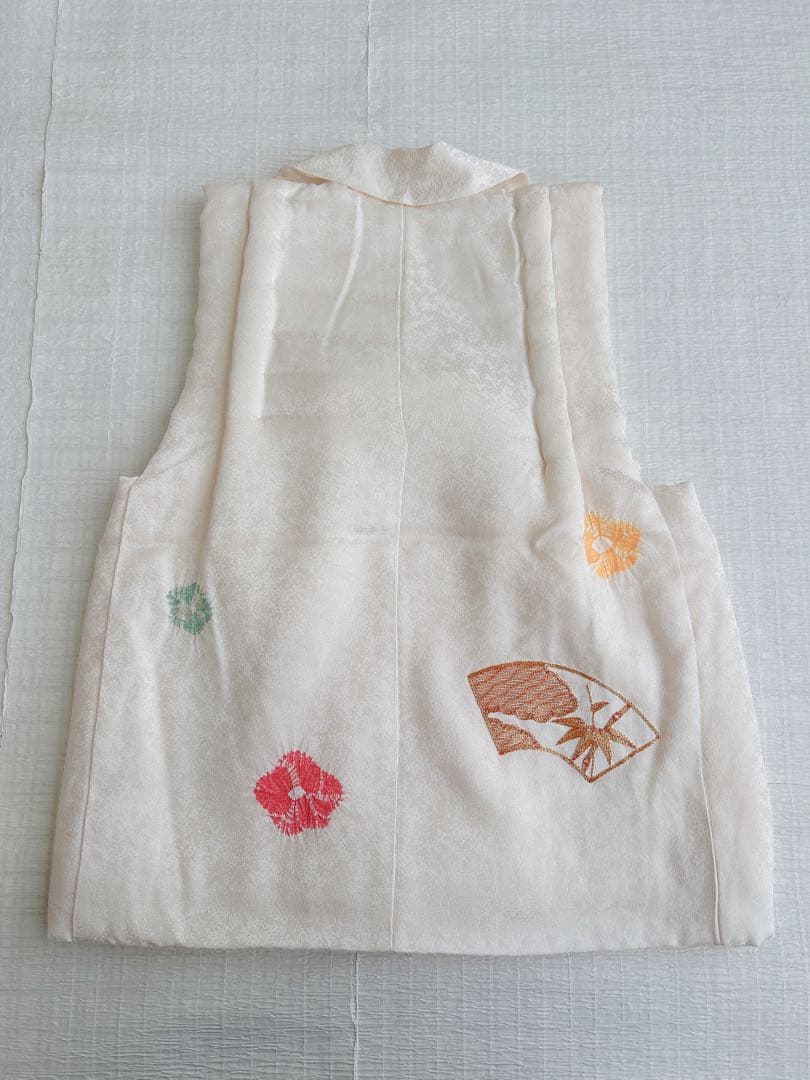 七五三 3歳着物 被布セット 正絹 絞り 赤