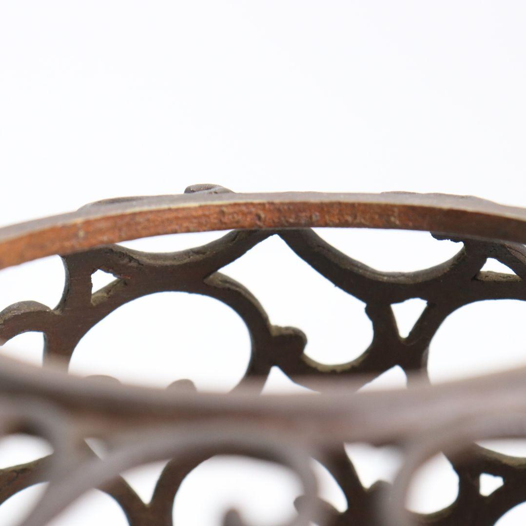 鋳師 金森浄栄作 鋳銅 蝋型 猿文 壷 花入 高岡銅器 共箱　AL826　Z1