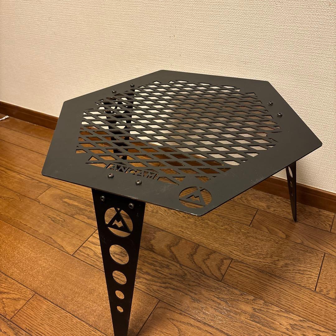 ANCAM メタヘキテ L 脚長 六角形 アイアン テーブル✨