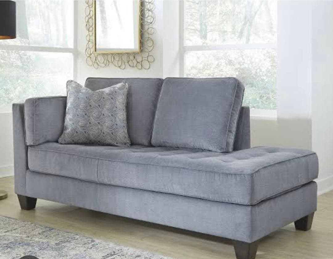 アシュレイ Ashley ブルーグレー　ソファ ３人がけクッション付き