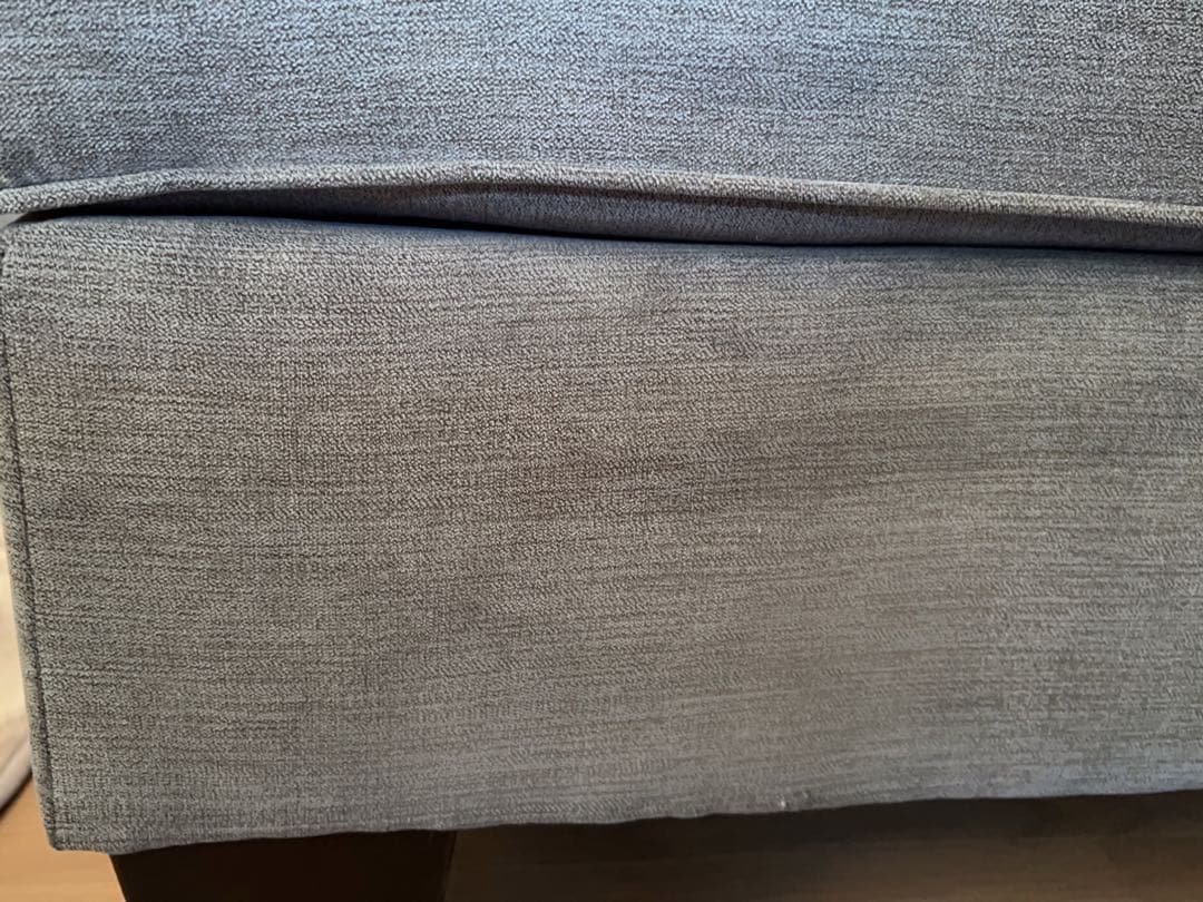 アシュレイ Ashley ブルーグレー　ソファ ３人がけクッション付き