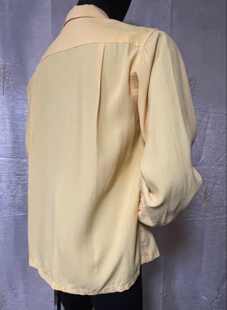 50's Towncraft Pennys レーヨンシャツ レモンイエロー