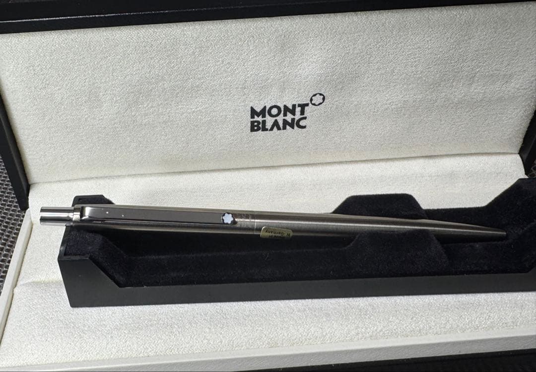 【新品未使用】MONT BLANC シルバーボールペンスリムライン