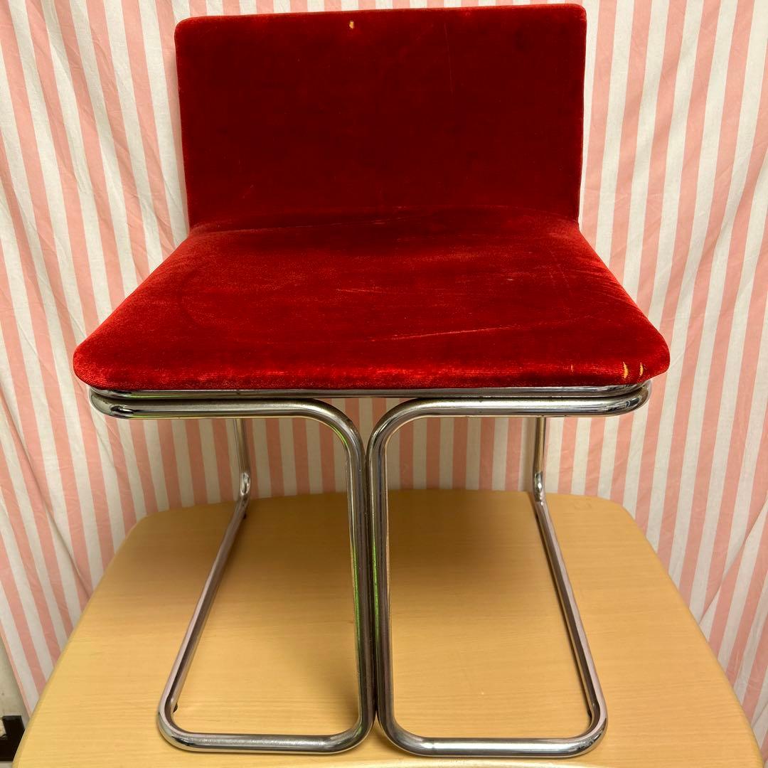 レトロ 喫茶店 ゲームセンター チェア ベロア調 椅子 【送料込】