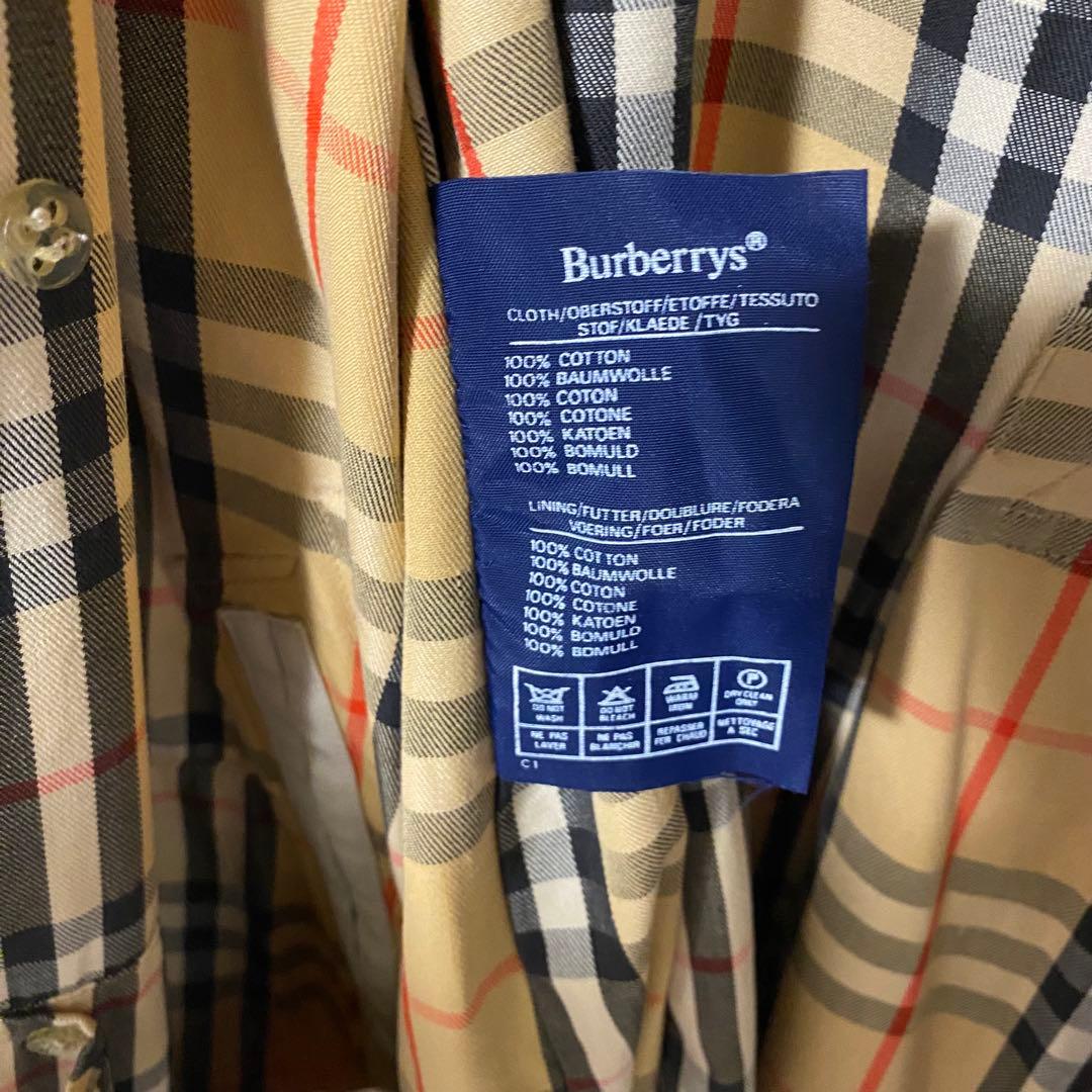 70s 一枚袖 ヴィンテージ バーバリー トレンチコート コットン100