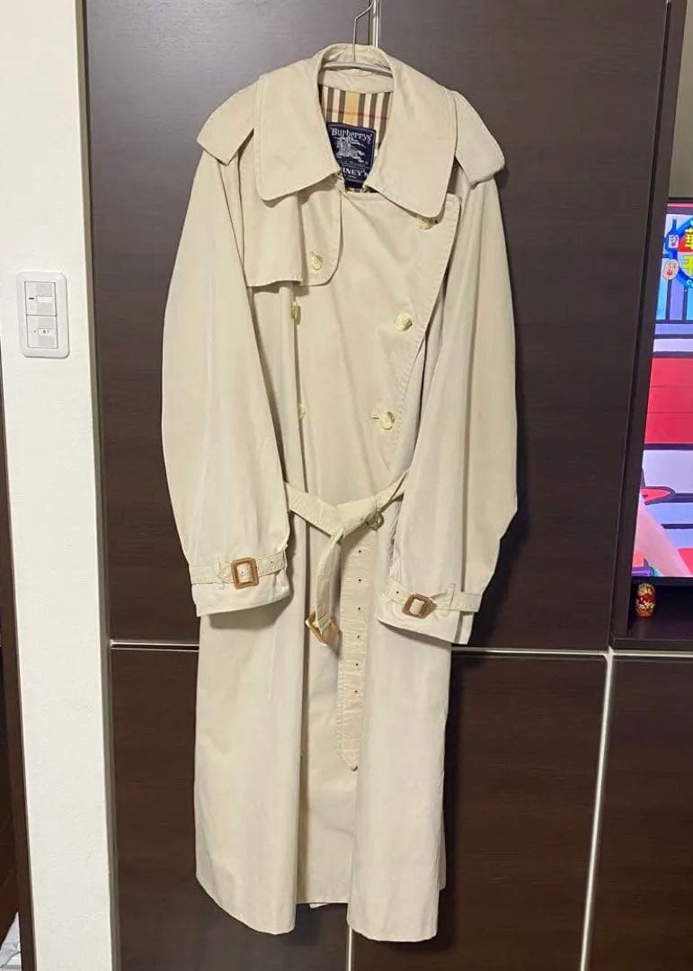 70s 一枚袖 ヴィンテージ バーバリー トレンチコート コットン100