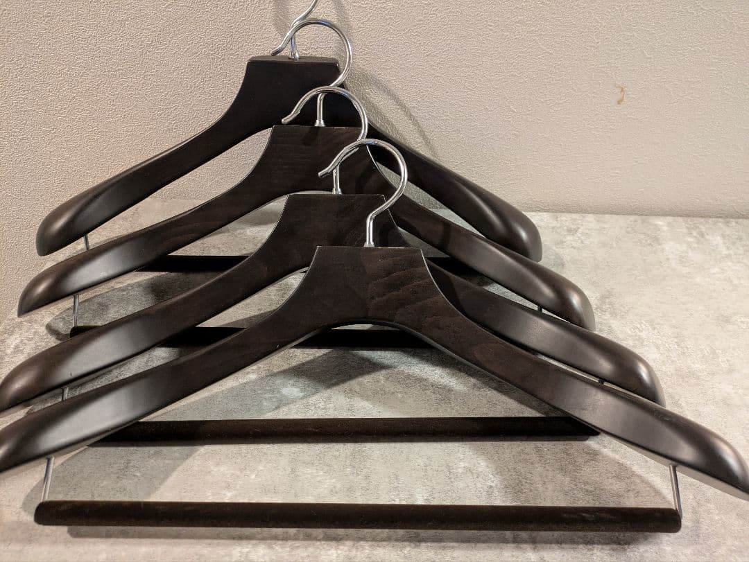 ぴぴぴ NAKATA HUNGER(スーツハンガー) スモークブラウン4本