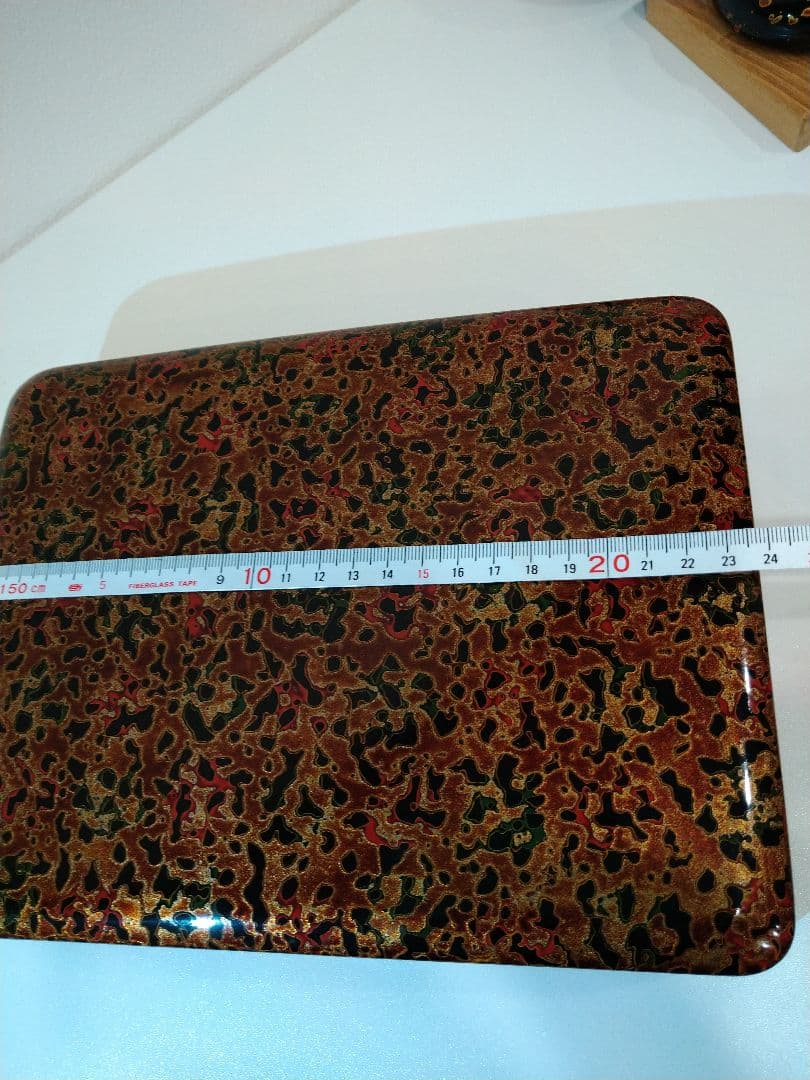 津軽塗　漆器セット 花模様 赤黒　7点