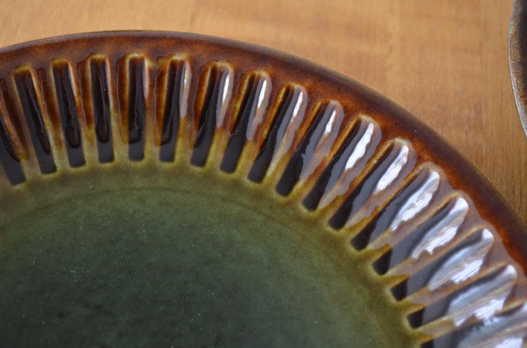 ゲフレ●KOSMOS/コスモス●19cmプレート2枚オリーブ/グリーン