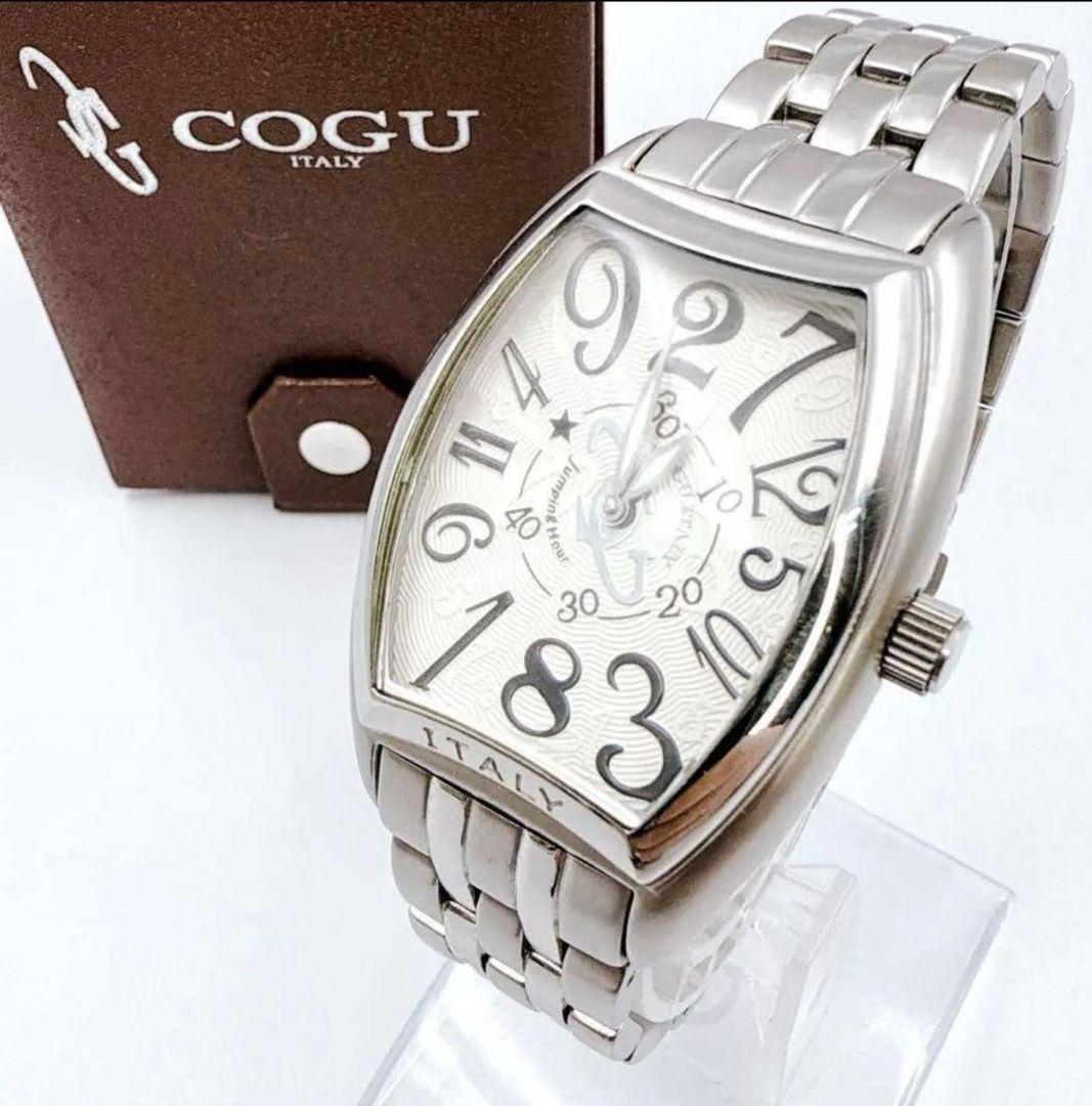 COGU 美品 箱付 ジャンピングアワー　自動巻　裏スケ　トノー　ビッグフェイス