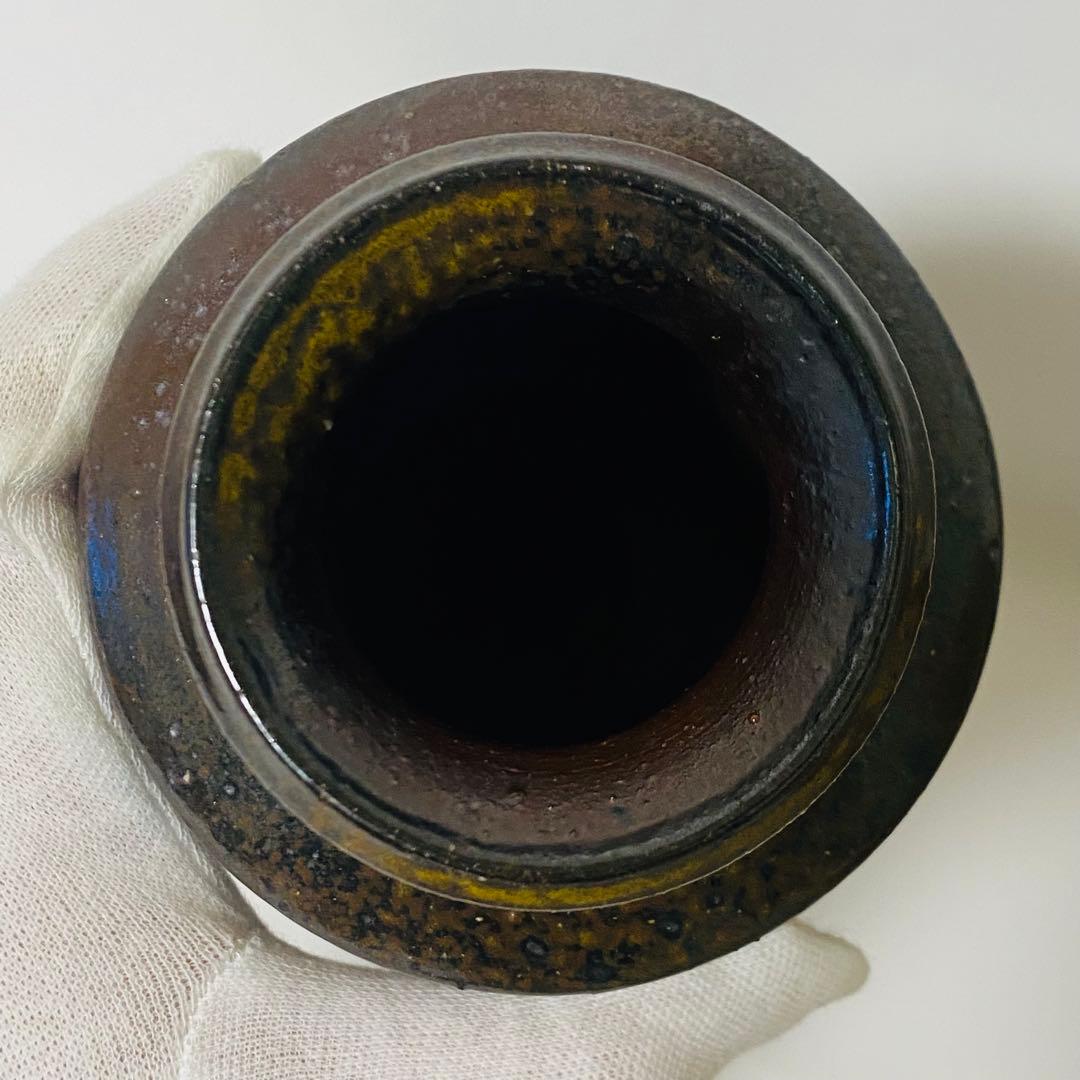希少 高麗焼締 高麗焼 宋海 陶器 花瓶 フラワーベース 花器 中型 木箱
