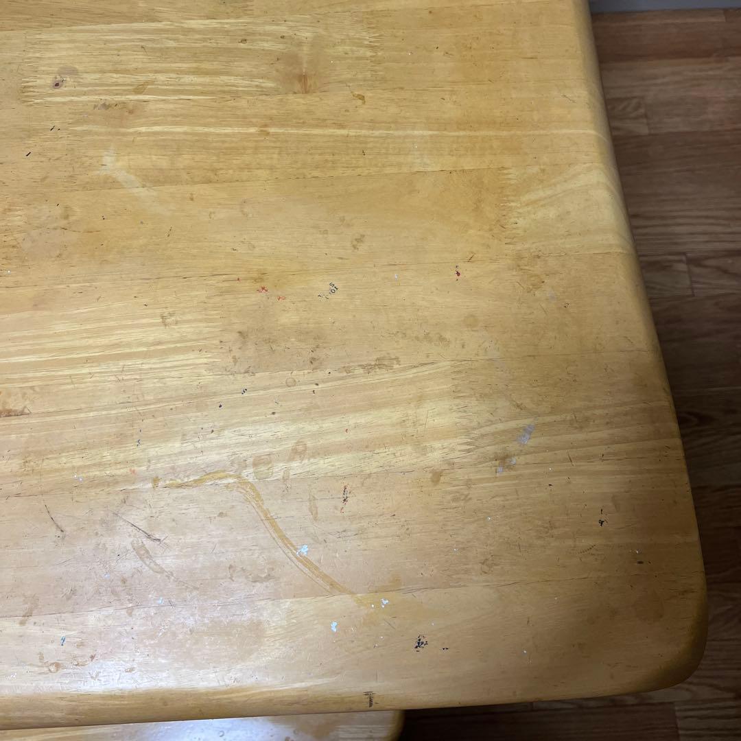 木製シンプル長方形ダイニングテーブル約80×134cm