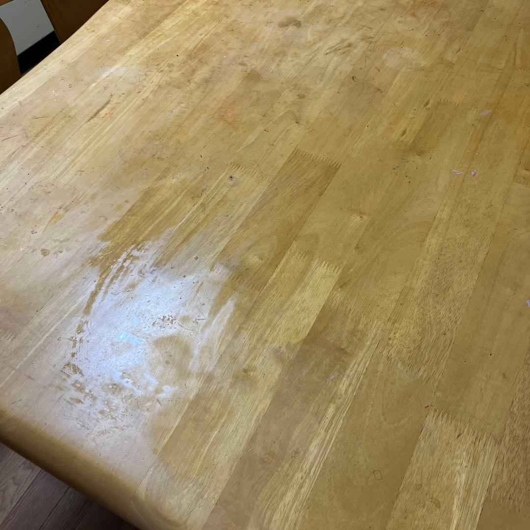 木製シンプル長方形ダイニングテーブル約80×134cm