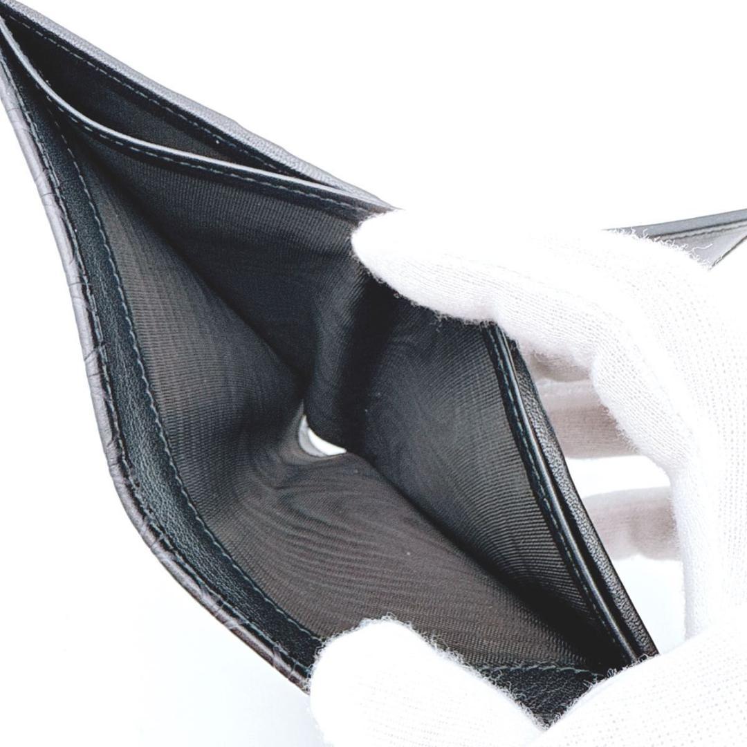 【未使用級】フェラガモ 二つ折り財布 ウォレット ガンチーニ 黒 レザー 札入