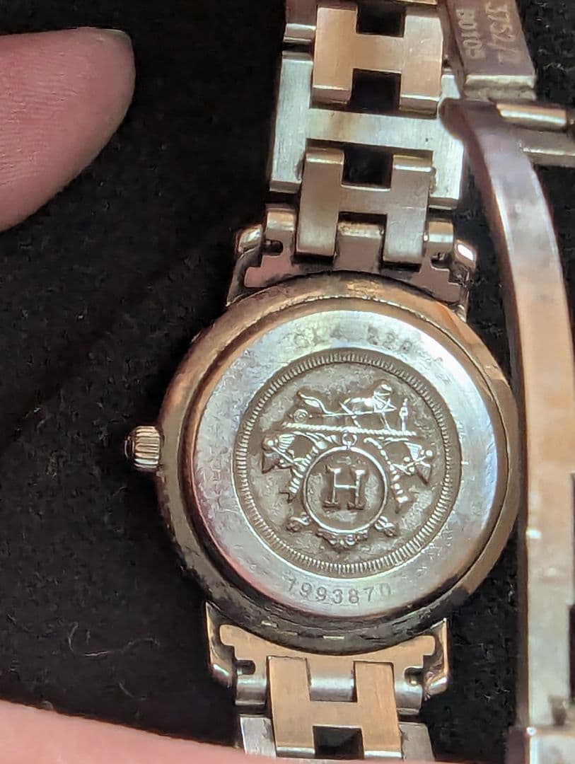 エルメス クリッパー レディース腕時計 コンビ シルバー×ゴールド　動作確認済み