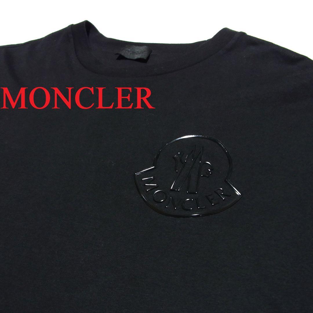 25AW MONCLER モンクレール 立体ロゴ Tシャツ XL 黒 ブラック