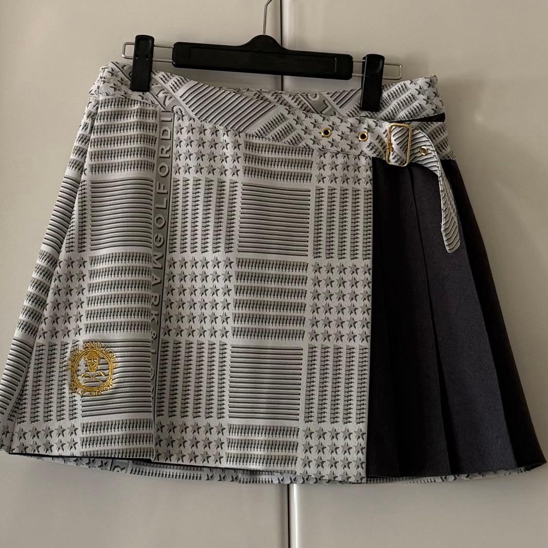 MARK & LONA チェック柄 プリーツスカート 38