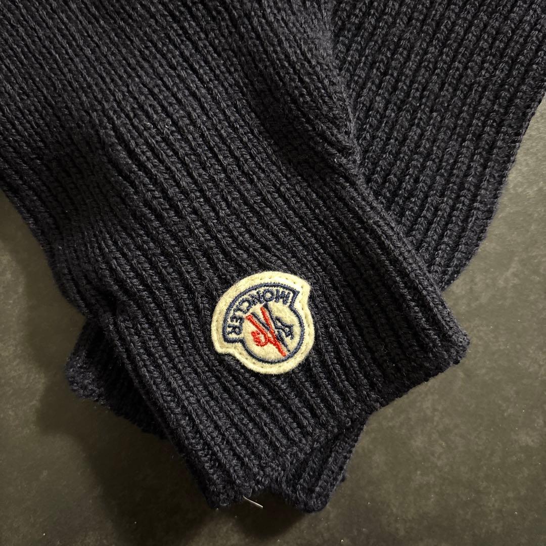 MONCLER ニット手袋 ネイビー