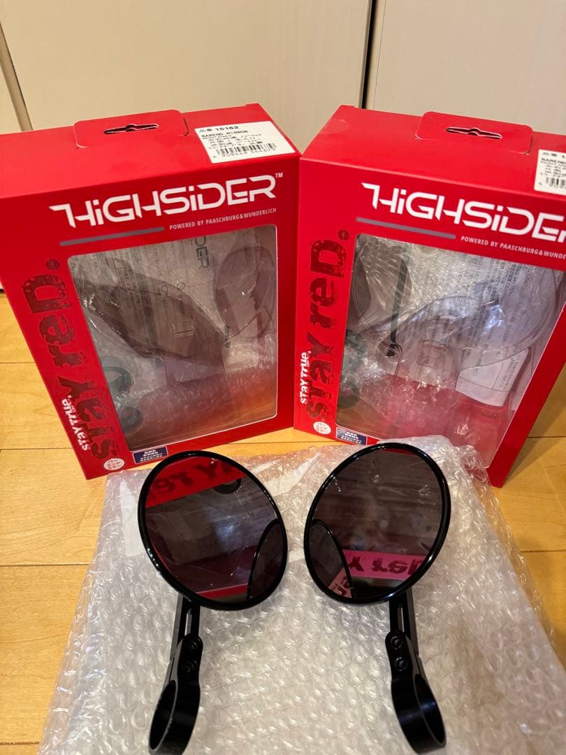 デイトナHIGHSIDERモンタナ2 ブラック　バーエンドミラー　2本セット