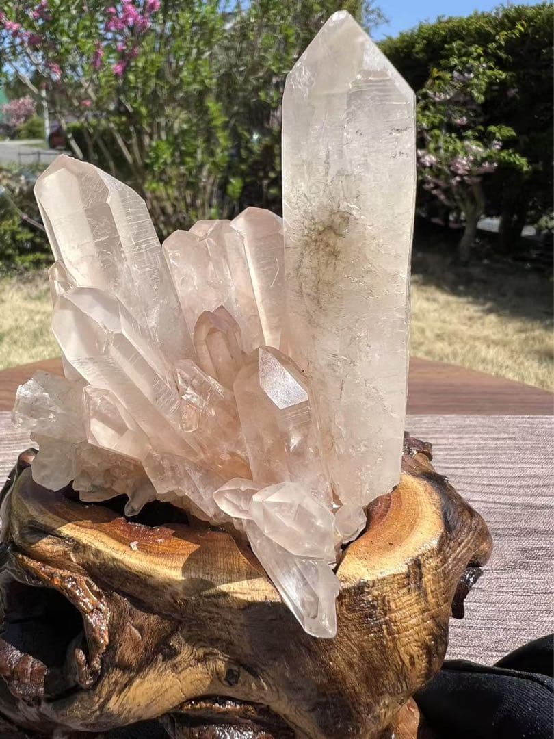 A774 マダガスカル産ピンク水晶クラスター