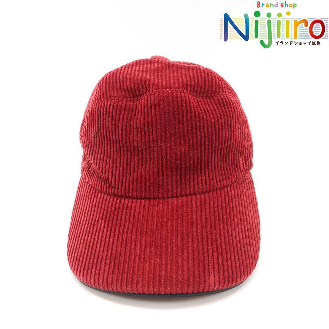 【極美品】エルメス セリエ 帽子　コーデュロイ Hロゴ刺繍 キャップ 1580