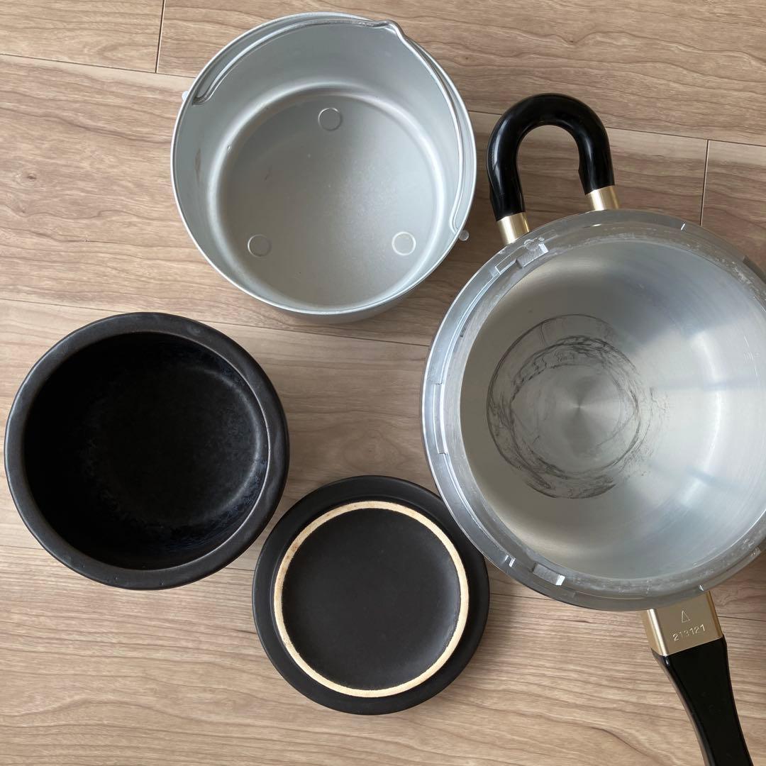 ヘイワ　圧力鍋 カムカム鍋セット　取扱説明書付き　鋳物屋　玄米圧力鍋