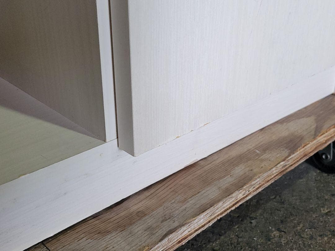 レンジボード フラップ扉収納付き キッチンボード ホワイト　食器棚