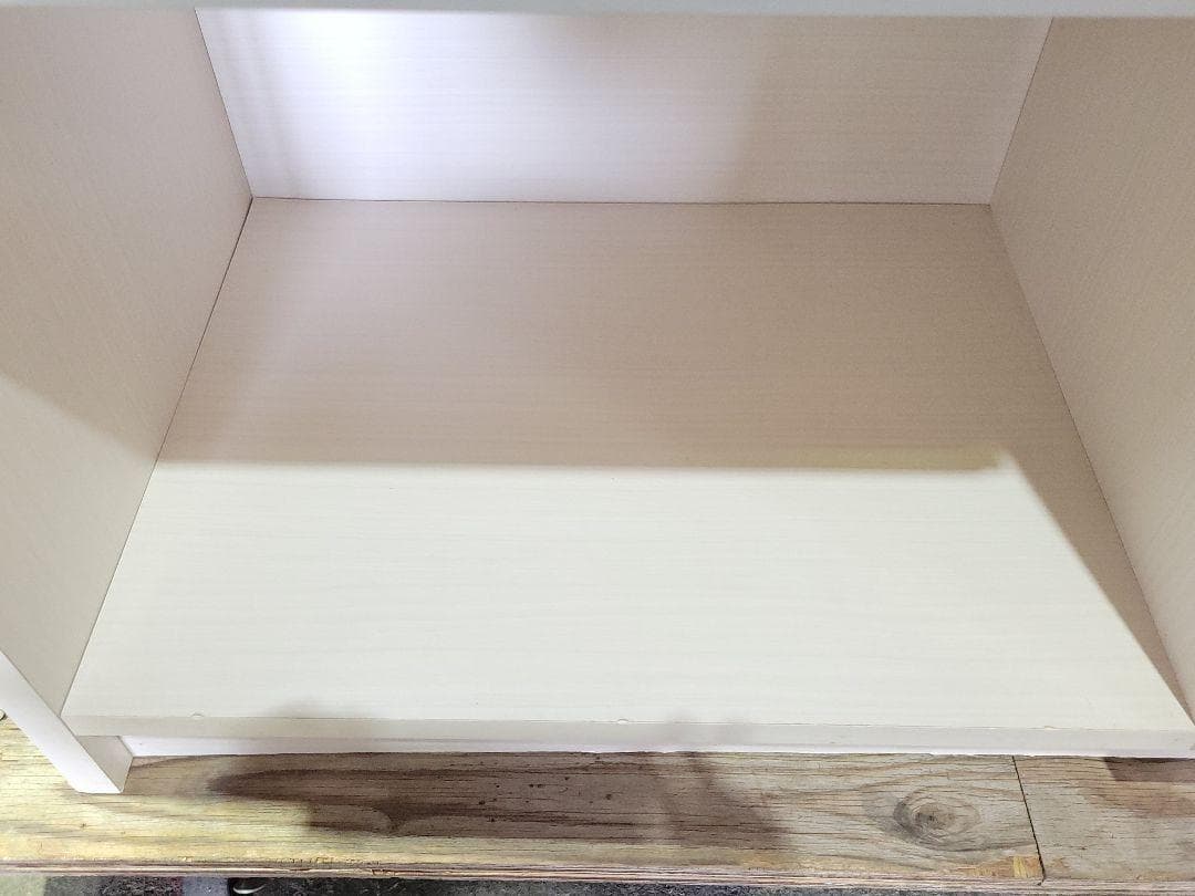 レンジボード フラップ扉収納付き キッチンボード ホワイト　食器棚