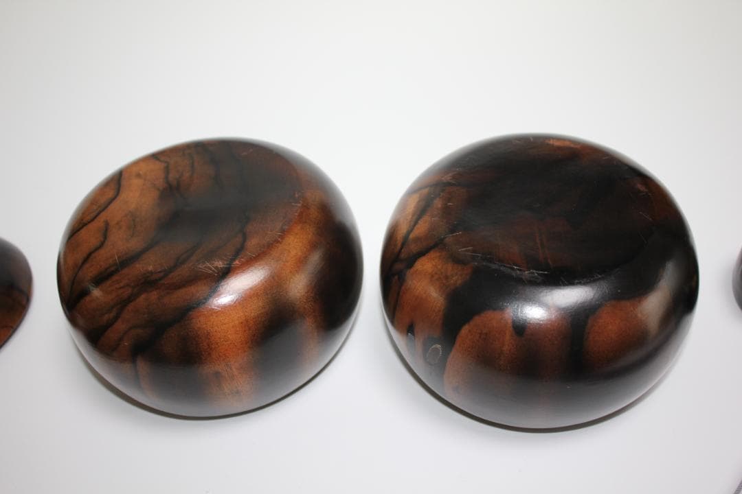 黒柿（黒檀）碁笥と碁石