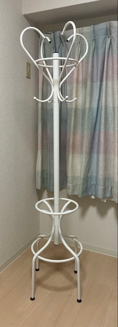 帽子スタンド　ポールハンガー　フランフラン　鞄収納　白　完成品　組立不要　ラック