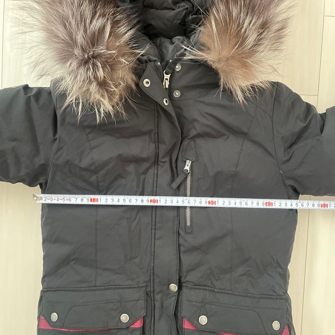 海外限定mont-bell ファー付きロングダウンジャケット Sサイズ 黒