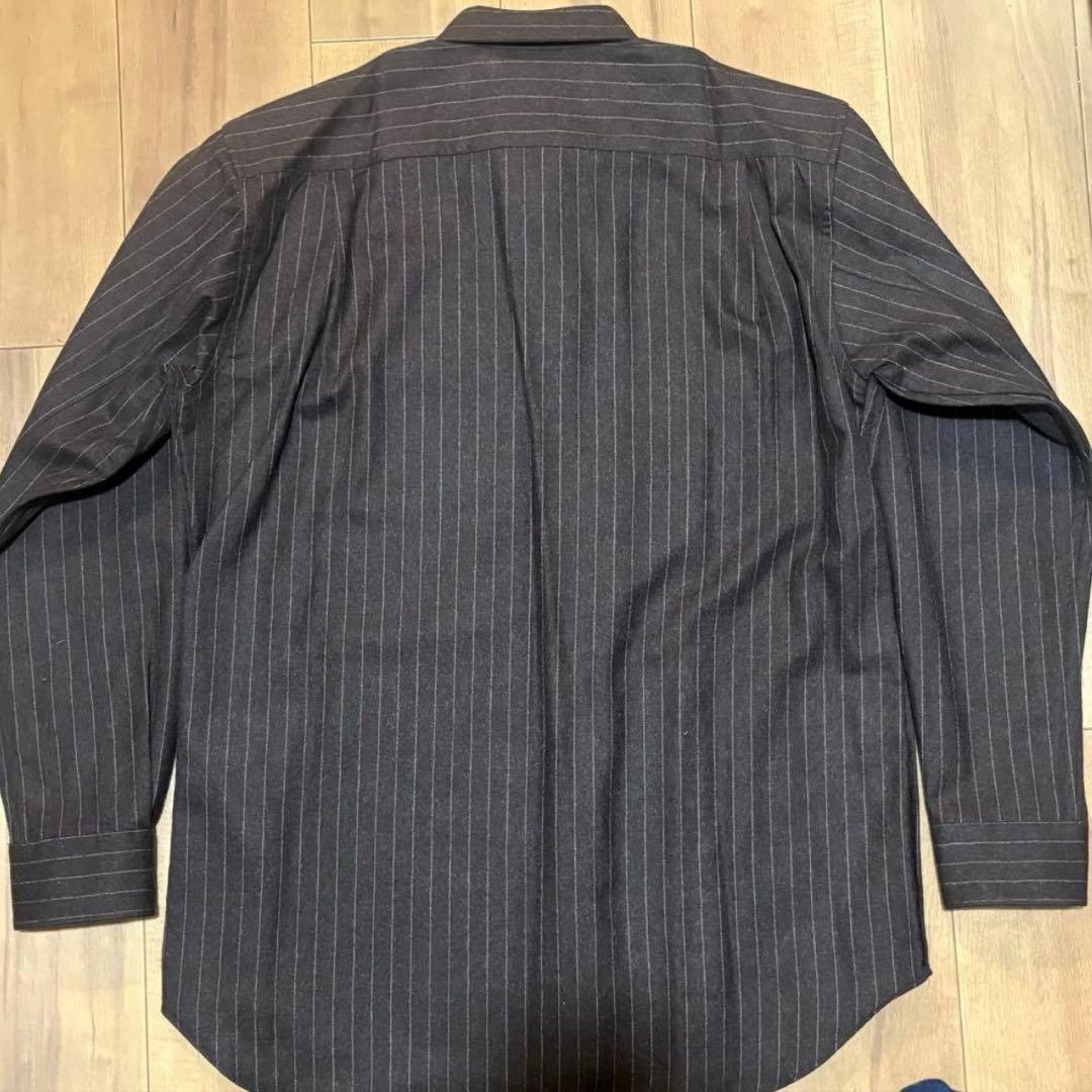 COMME des GARCONS SHIRT ブラウン　ストライプ　ウール