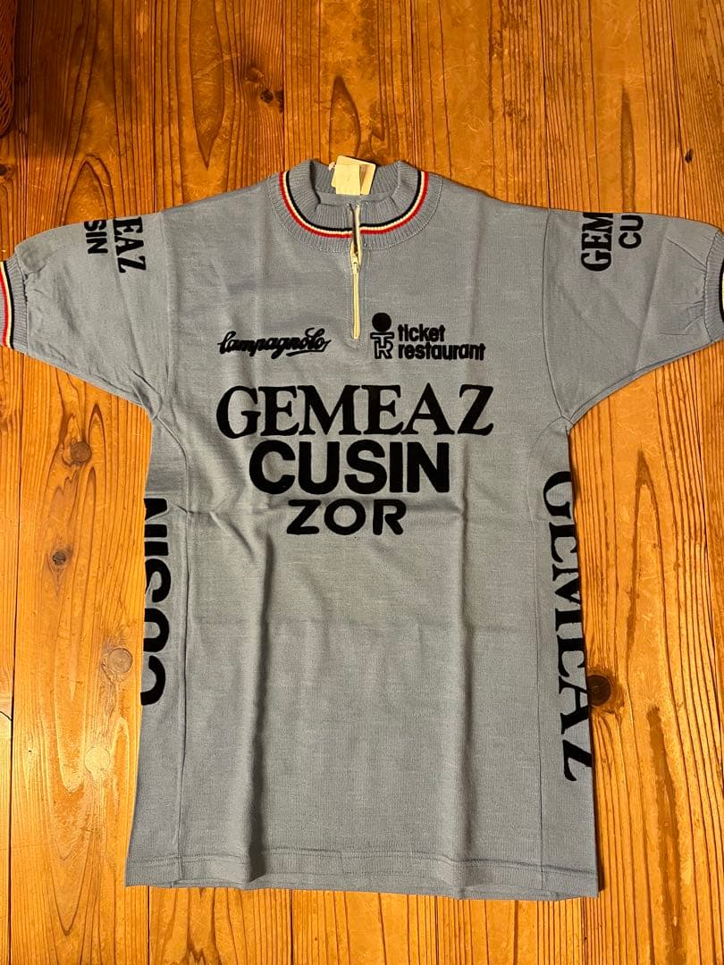 カステリ ビンテージサイクルジャージ ブルー半袖 M