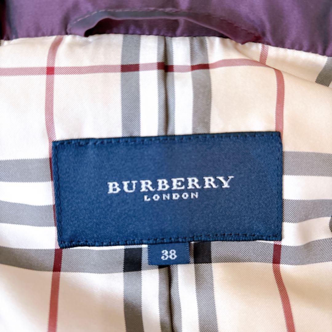 バーバリー ロンドン　裏地 ノバチェック　ダウンベスト レディース 38