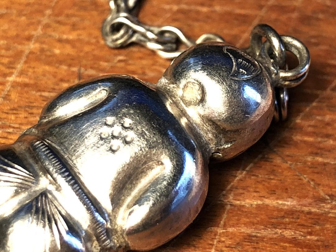 【 清朝時代 银小人 】　アクセサリー　陝西省文物　中華古玩